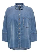 Koszule damskie - ONLY Koszula dżinsowa w kolorze niebieskim - miniaturka - grafika 1