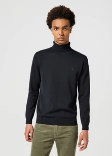 SWETER GOLF MĘSKI WRANGLER 112356772 TURTLENECK BLACK L - Swetry męskie - miniaturka - grafika 1