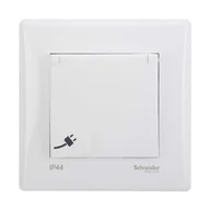 Wyłączniki światła i elektryczne - Schneider Gniazdo pojedyncze 2P + Z SEDNA biały - miniaturka - grafika 1