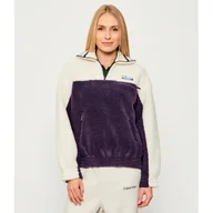 Bluzy damskie - Lacoste Polarowa bluza Oversize fit z dodatkiem wełny - miniaturka - grafika 1