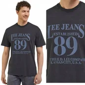 Koszulki męskie - Lee LOOSE TEE Washed Black BARDZO LUŹNY CZARNY T-SHIRT BAWEŁNA KOSZULKA M - miniaturka - grafika 1