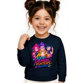 Bluzy dla dziewczynek - BLUZA DZIECIĘCA KPOP DEMON HUNTERS HUNTRIX 122-128 BAWEŁNIANA JAKOŚĆ - miniaturka - grafika 1