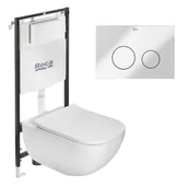 Stelaże i zestawy podtynkowe do WC - VITALLE A89310473101 PALO zestaw WC podtynkowy: stelaż, miska, deska, przycisk chrom - miniaturka - grafika 1