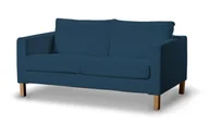 Pokrowce na meble - Dekoria pl pl Pokrowiec na sofę Karlstad 2-osobową nierozkładaną krótki Ocean Blue morski niebieski) 165 x 89 x 64 cm Cotton Panama 617-702-30 - miniaturka - grafika 1