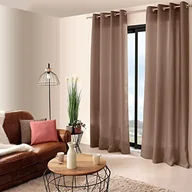 Zasłony - ED Enjoy Home Enjoy Home 2015VS10240 zasłona bachette z poliestru z 8 oczkami, 140 x 240 cm, brązowa, 240 x 140 cm - miniaturka - grafika 1