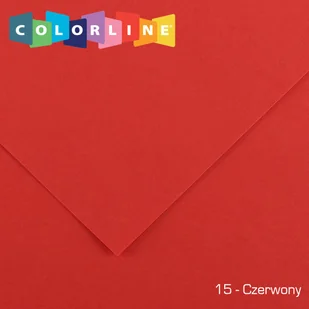 Brystol Canson Colorline 15 czerwony 150g 10k [mm:] 500x650 (200041391) - Szkolne artykuły papiernicze - miniaturka - grafika 1