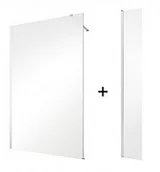Ścianki i drzwi prysznicowe - Ścianka 110 cm + ścianka boczna 30 cm Eco-N Flex Besco - miniaturka - grafika 1