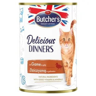 Butcher's Delicious Dinners kawałki w galaretce 24 x 400 g Dziczyzna - Mokra karma dla kotów - miniaturka - grafika 1