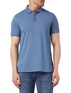 Koszulki męskie - Tommy Hilfiger Męska koszulka polo RWB z plisą REG S/S, Blue Coast, M, Blue Coast, M - miniaturka - grafika 1