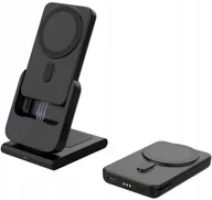 Powerbanki - Szybka ładowarka 3w1 + Powerbank 5000mAh W17 czarna 3A 20W z USB C Iphone - miniaturka - grafika 1