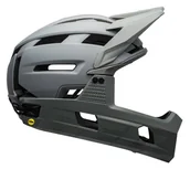 Kaski rowerowe - Kask full face BELL SUPER AIR R MIPS SPHERICAL matte gloss grays - miniaturka - grafika 1