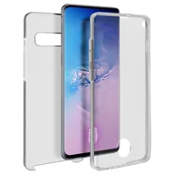 Etui i futerały do telefonów - Etui 360° do Samsunga Galaxy S10 Elastyczny przód i sztywny tył — przezroczyste - miniaturka - grafika 1