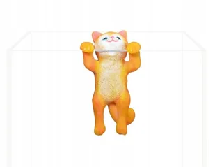AQUA NATURA Dekoracja akwarystyczna wiszący kotek rudy 5cm - Dekoracje do akwarium - miniaturka - grafika 1
