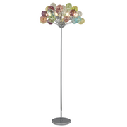 Lampy stojące - Lampa podłogowa GRAPE, chrom + kolorowe szkło - miniaturka - grafika 1