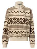 Bluzy damskie - Polo Ralph Lauren Damska bluza nierozpinana Kobiety Sztuczne włókno beżowy|brązowy|wielokolorowy wzorzysty, L - miniaturka - grafika 1