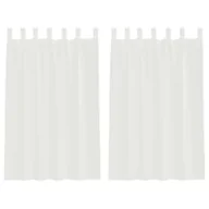 Zasłony - vidaXL Zasłony woalowe z pętelkami 2 szt. Białe 140x175 cm - miniaturka - grafika 1