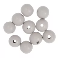 Dekoratorstwo - Koraliki Drewniane, Kulki, 2,5 Cm, Popielate, 10 Szt. Dpcraft - miniaturka - grafika 1