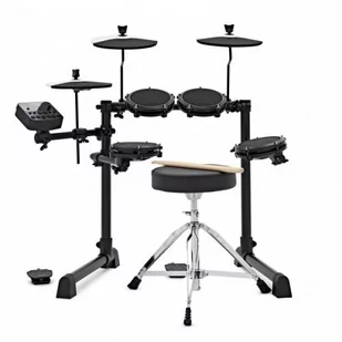 Alesis Debut Kit zestaw perkusyjny dla dzieci z 4 podkładkami z siatki, 120 dźwięków, 60 lekcji, taboretem, pałeczkami perkusyjnymi, kluczami do strojenia i słuchawkami Debut Kit - Instrumenty perkusyjne - miniaturka - grafika 1