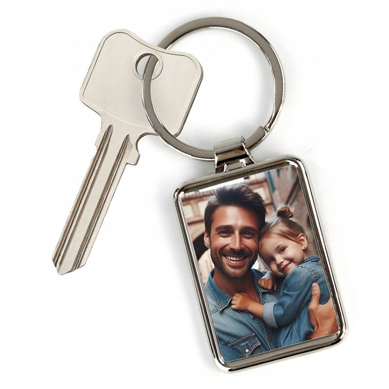 BRELOK DO KLUCZY DLA TATY NA DZIEŃ OJCA Z TWOIM WŁASNYM NADRUKIEM FOTO