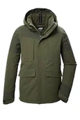 Kurtki męskie - killtec Męska kurtka funkcyjna/kurtka outdoorowa z odpinanym kapturem KOW 81 MN JCKT, dark moss, XL, 41846-000 - miniaturka - grafika 1