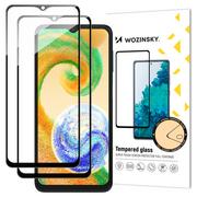 Szkła hartowane na telefon - Wozinsky 2x Full Glue Tempered Glass zestaw szkło hartowane Samsung Galaxy A04s 9H na cały ekran z czarną ramką 2 szt. - miniaturka - grafika 1