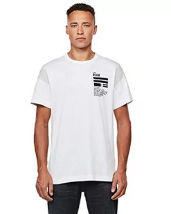 G-STAR RAW Męski T-shirt C&s Back Graphic Loose, White C336-110, XXS - Koszulki męskie - miniaturka - grafika 1