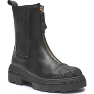 Botki damskie - Furla Skórzane sztyblety FURLA GUM - miniaturka - grafika 1