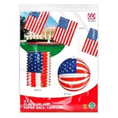 Balony i akcesoria - Girlanda Flaga Usa 4 M - miniaturka - grafika 1