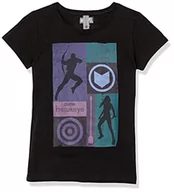 Koszulki dla dziewczynek - Marvel Koszulka dziewczęca Simple Box, czarna, X-S, Czarny, XS - miniaturka - grafika 1