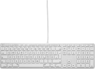 LMP Large Font USB Keyboard 110 keys wired USB keyboard with 2x USB and aluminum upper cover - German 24206 - Klawiatury - miniaturka - grafika 1