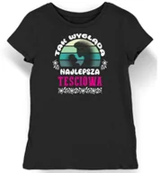 Koszulki i topy damskie - Koszulka damska dla teściowej "Tak wygląda najlepsza teściowa" czarna XXL - miniaturka - grafika 1