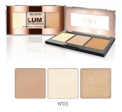 Rozświetlacze do twarzy i ciała - Rozświetlacz zestaw 3 odcieni w paletce Revers 03 - miniaturka - grafika 1