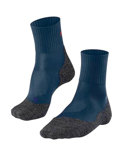 FALKE Mężczyźni Skarpety do wędrówek TK2 Explore Cool Short M Sso Oddychający I Szybkoschnący przeciw pęcherzom grube 1 Para, Niebieski Stone Blue 6599, 42-43