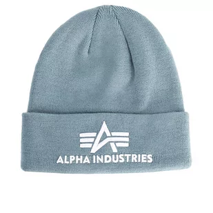 Czapka Alpha Industries 3D Beanie 168910134 - niebieska - Czapki i chusty sportowe damskie - miniaturka - grafika 1