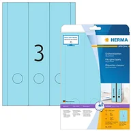 Etykiety do drukarek - Herma Ordneretiketten A4 blau 61x297 mm Papier opak 60 St. - 5138 - miniaturka - grafika 1