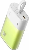 Powerbanki - Powerbank Baseus Popsicle 5200mAh 20W z wbudowanym kablem Lightning + biały kabel Baseus Simple USB-C - USB-C 60W/20V/3A/30cm - biało-zielony - miniaturka - grafika 1