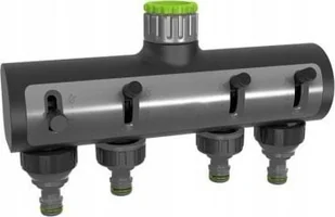 Stalco Rozdzielacz poczwórny do ogrodu z zaworami wielofunkcyjny - Inne akcesoria do nawadniania - miniaturka - grafika 1