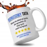 Kubki - KUBEK 330ML PREZENT NA DZIEŃ OJCA IDEALNY DLA TATY BONUSOWY TATA MIX WZORÓW - miniaturka - grafika 1