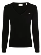 Swetry damskie - Gant - Sweter damski, czarny - miniaturka - grafika 1