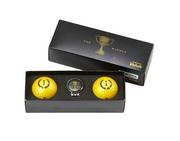 Golf - Piłki golfowe VOLVIK CHAMPION BOX (zestaw 2 złotych piłek) - miniaturka - grafika 1