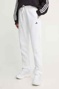 adidas spodnie dresowe Essentials kolor biały gładkie IW8182 - Spodnie damskie - miniaturka - grafika 1