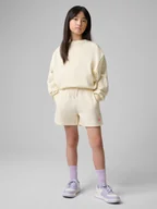 Bluzy dla dziewczynek - 4F Bluza dresowa loose bez kaptura dziewczęca - biała 158 (12-13 lat) - miniaturka - grafika 1