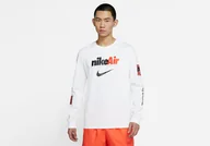 Koszulki męskie - Nike Nsw Swoosh Air Graphic Long-Sleeve White - miniaturka - grafika 1
