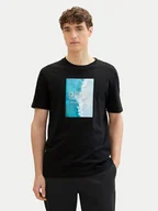 Koszulki męskie - Tom Tailor Denim T-Shirt 1042045 Czarny Regular Fit - miniaturka - grafika 1