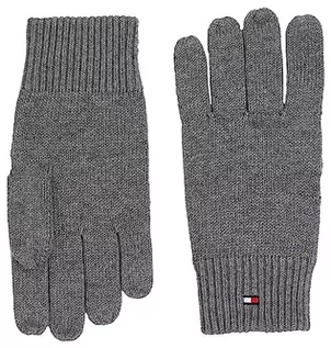 Rękawiczki - Tommy Hilfiger Essential Flag Knitted Gloves Rękawiczki Mężczyźni, Mid Grey Heather, rozmiar uniwersalny - grafika 1