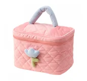 Kosmetyczki, organizery i kuferki - ECARLA KOSMETYCZKA KUFEREK Z MOTYWEM TULIPANA RÓŻ - miniaturka - grafika 1