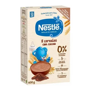 Kaszka wieloziarnista dla dzieci Nestle Nestl Gruel 8 Cereals Cocoa 600 g (8410100013756) - Płatki śniadaniowe i musli - miniaturka - grafika 1
