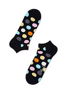 Skarpetki męskie - Happy Socks Big Dot, kolorowe i zabawne, Skarpety dla kobiet i mężczyzn, Czarny-Niebieski-Pomarańczowy-Liliowy-Żółty (41-46) - miniaturka - grafika 1