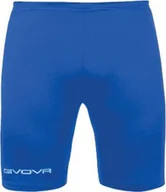 Spodnie sportowe męskie - Givova Spodenki Bermuda Skin niebieskie 2XL - miniaturka - grafika 1