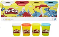 Masy plastyczne - PLAY-DOH 4 X Ciastolina Masa plastyczna Tuby 4-pak HASBRO DINOZAURY - miniaturka - grafika 1